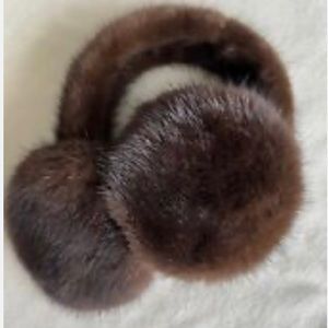 GENUINE MINK EARMUFFS HAT HEADBAND